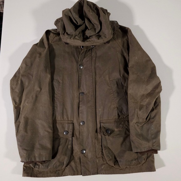 Barbour Other - Barbour Classic Bedale Jacket Mens Olive Waxed Cotton Tartan Lining Hooded